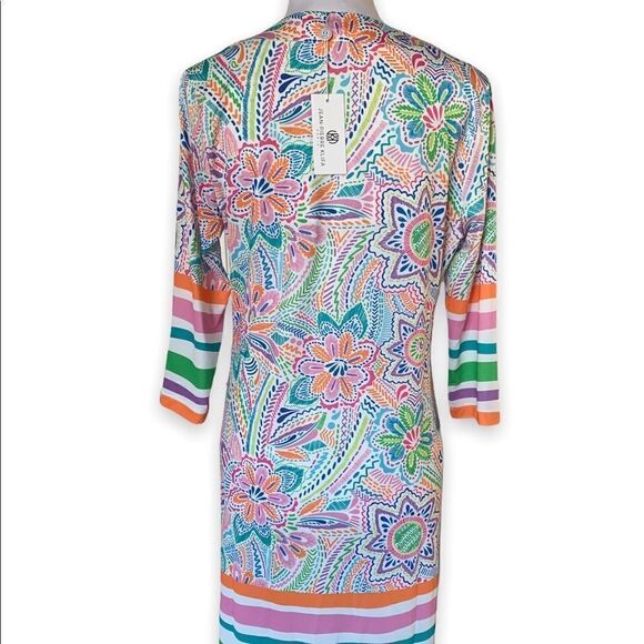NWT Jeanne Pierre Klifa sz S ISABELLA dress in Maui print - Picture 2 of 6